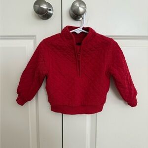Little Sleepies play red quilted pullover